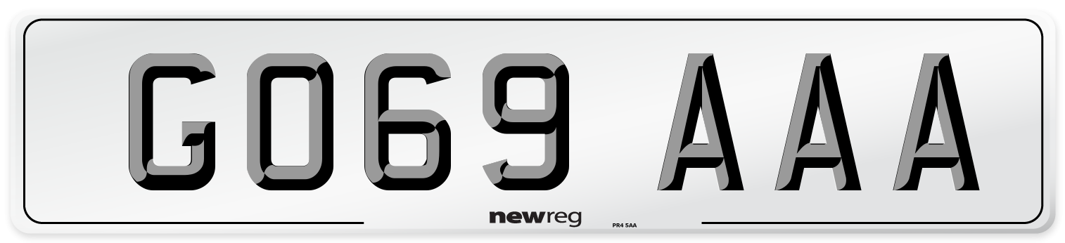 GO69 AAA Number Plate from New Reg